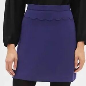 2 FOR $20 Banana Republic Purple Scalloped Hem Mini Skirt A Line 26 Inch Waist 0